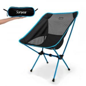 Sunyear Lightweight Camping Chair, Breathable and Comfortable for Hiking:Camping