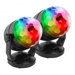 [2-Pack] Portable Sound Activated Party Lights